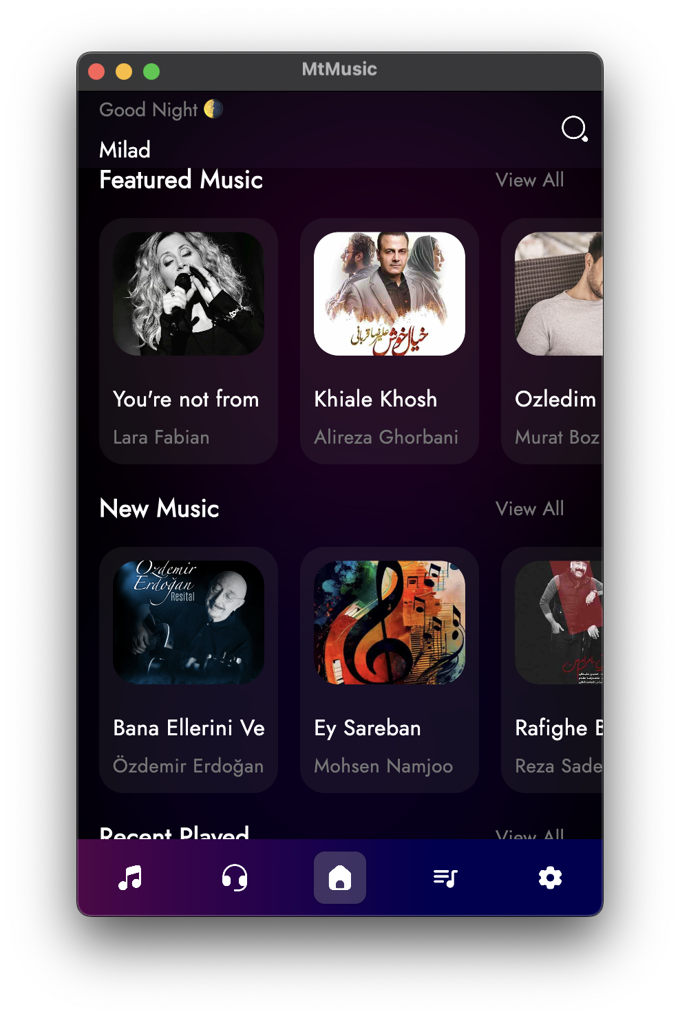 Music and Podcast Player MTMusic