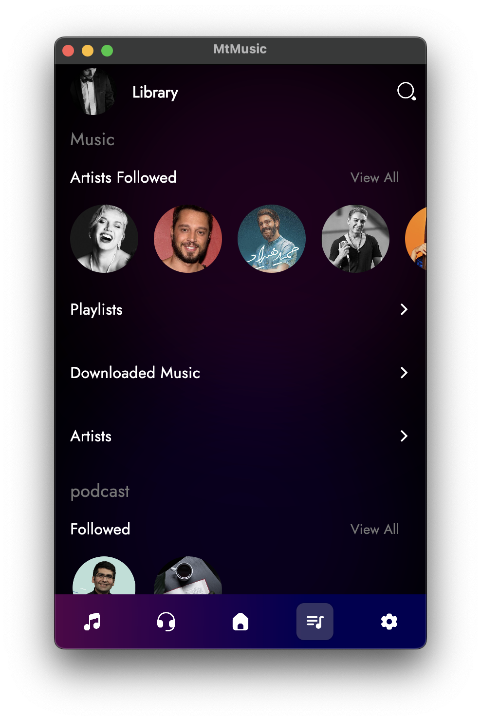 Music and Podcast Player MTMusic