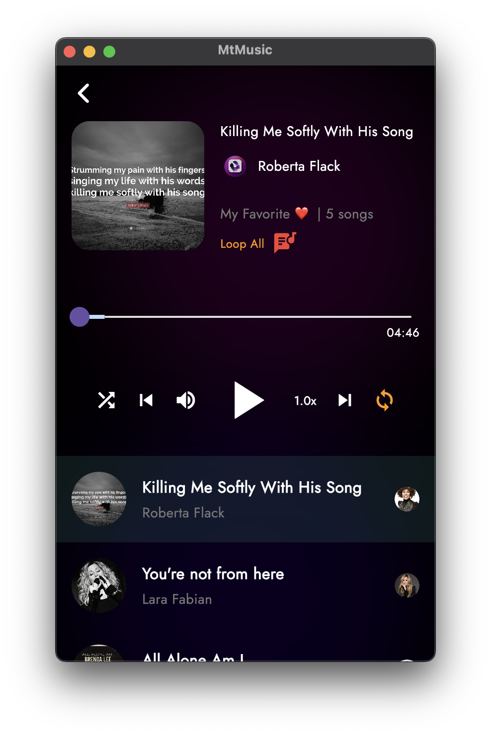 Music and Podcast Player MTMusic