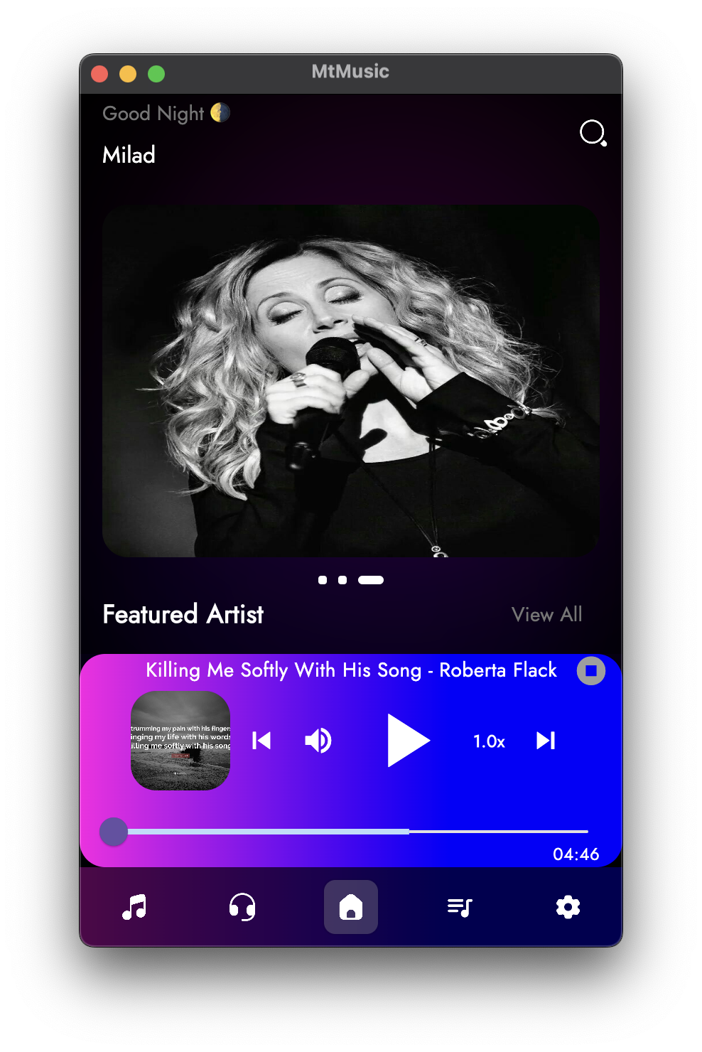 Music and Podcast Player MTMusic