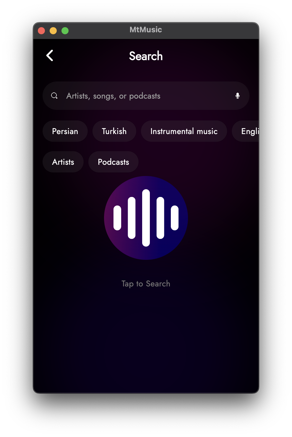 Music and Podcast Player MTMusic